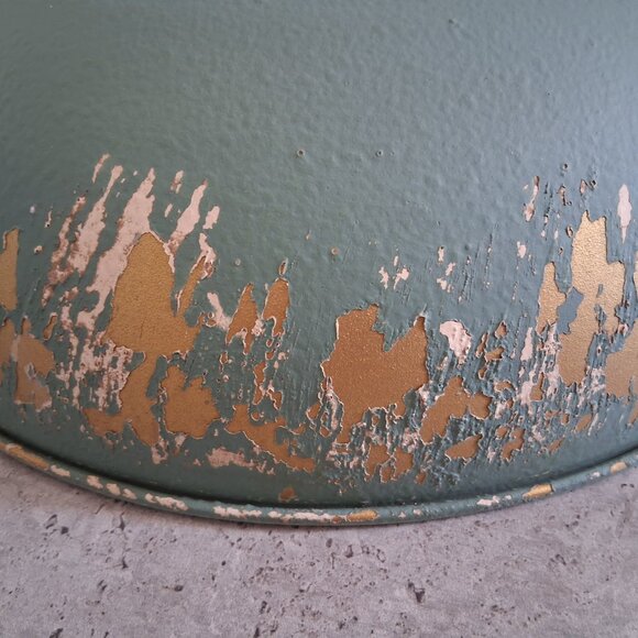 PAINTED GALVANIZED STEEL CEILING LIGHT SHADE - Picture 2 of 4